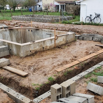 Création d'une cave intérieure en béton